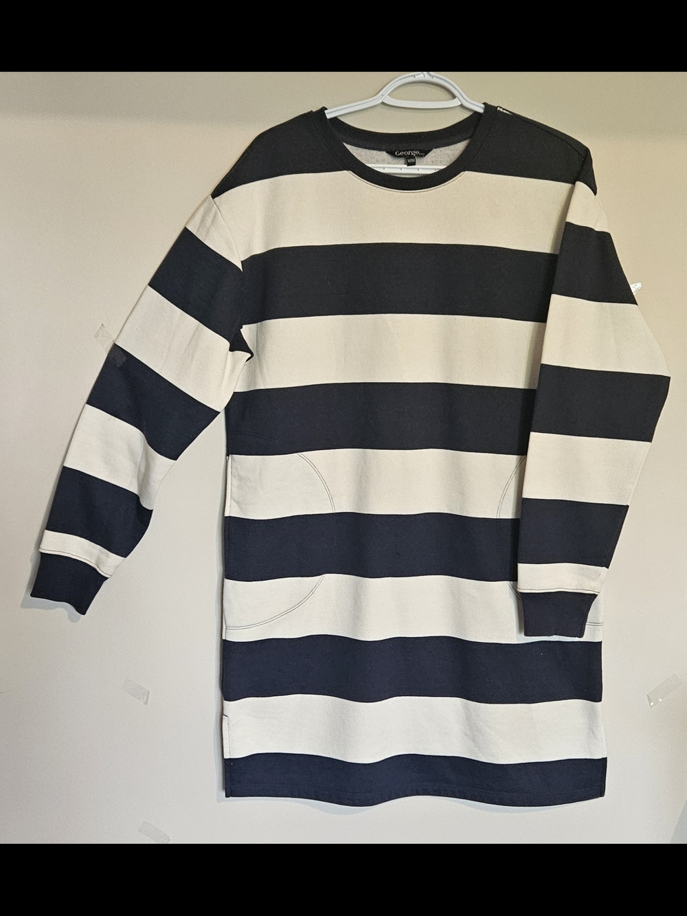 George Navy and White and Blue Striped Tunic Dress